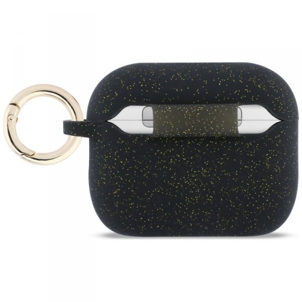 Etui Guess Silicone Glitter Ring do      AirPods Pro 3 czarny