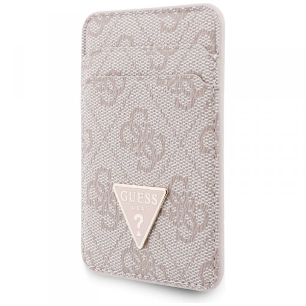 Zestaw portfel + hand strap Guess        triangle MagSafe różowy