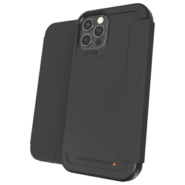 Etui Gear4 D3O Wembley Flip Wallet do    iPhone 12 / 12 Pro czarny/black