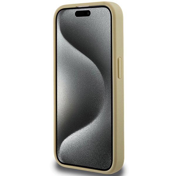Hello Kitty HKHMP15XPGHCKD iPhone 15 Pro Max 6.7&quot; złoty/gold hardcase Leather Kitty Head MagSafe