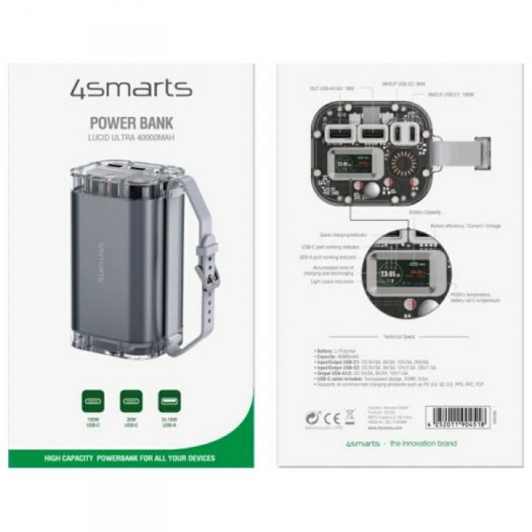 Powerbank 4smarts Lucid Ultra 40000mAh   100W szary