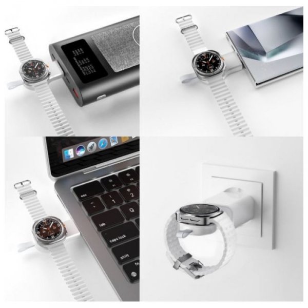 Stacja ładująca 4smarts Qi2 Trident      z ładowarką do Galaxy Watch biały