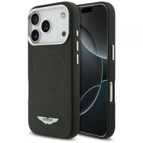 Etui Aston Martin HC FW Logo MagSafe do  iPhone 17 Pro czarny