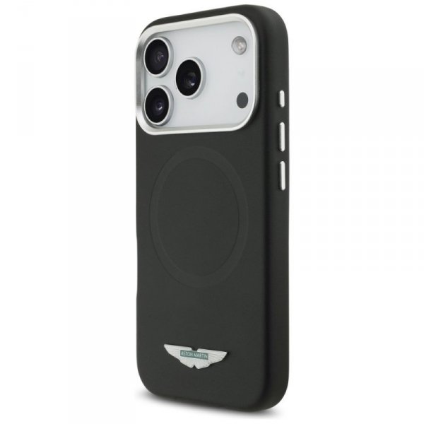 Etui Aston Martin HC FW Logo MagSafe do  iPhone 17 Pro czarny