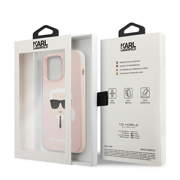 Karl Lagerfeld KLHCP13XSLKHLP iPhone 13Pro Max 6,7&quot; jasnoróżowy/light pink hardcase Silicone Karl`s Head