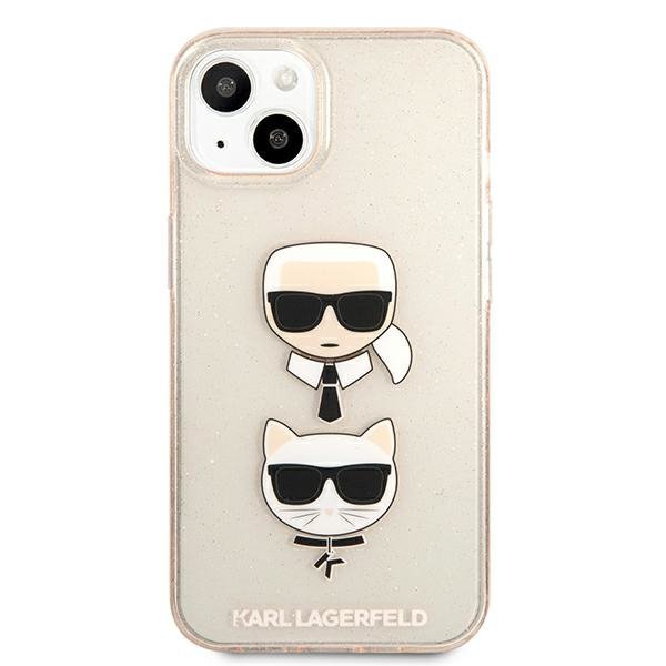 Karl Lagerfeld KLHCP13SKCTUGLGO iPhone 13 mini 5,4&quot; złoty/gold hardcase Glitter Karl`s & Choupette