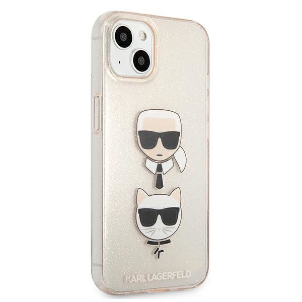Karl Lagerfeld KLHCP13SKCTUGLGO iPhone 13 mini 5,4&quot; złoty/gold hardcase Glitter Karl`s & Choupette