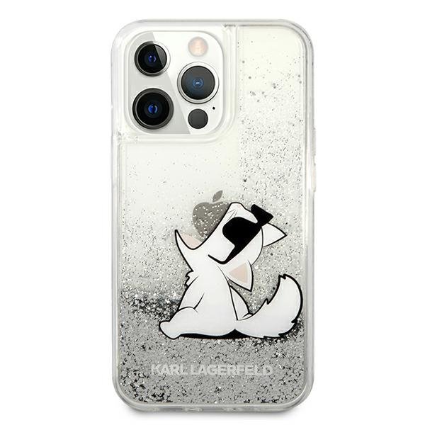 Karl Lagerfeld KLHCP13XGCFS iPhone 13 Pro Max 6,7&quot; srebrny/silver hardcase Liquid Glitter Choupette Fun