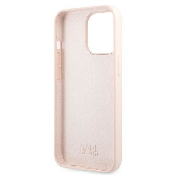 Karl Lagerfeld KLHMP13XSSKCI iPhone 13Pro Max 6,7&quot; hardcase jasnoróżowy/light pink Silicone Ikonik Karl & Choupette Magsafe
