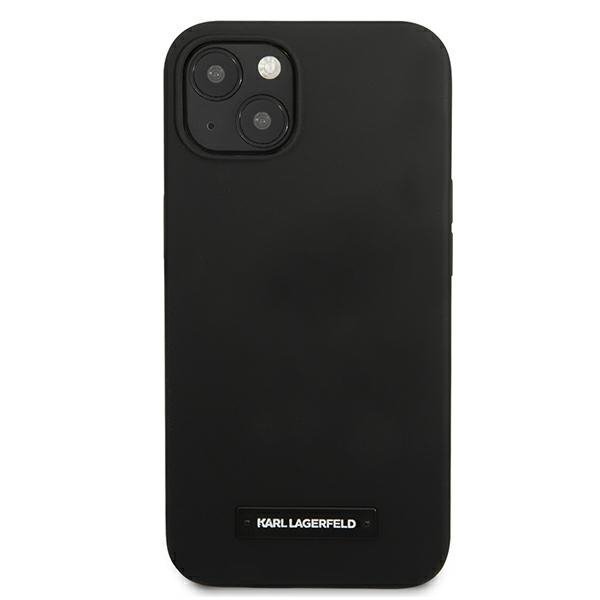Karl Lagerfeld KLHCP13MSLMP1K iPhone 13 / 14 / 15 6,1&quot; hardcase czarny/black Silicone Plaque