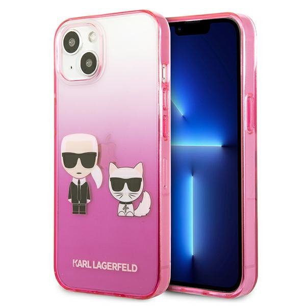 Karl Lagerfeld KLHCP13STGKCP iPhone 13mini 5,4&quot; hardcase różowy/pink Gradient Ikonik Karl & Choupette