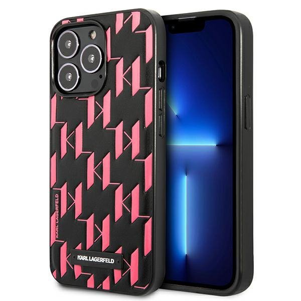 Karl Lagerfeld KLHCP13LMNMP1P iPhone 13 Pro / 13 6,1&quot; hardcase różowy/pink Monogram Plaque
