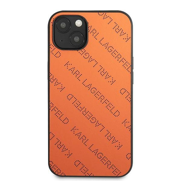 Karl Lagerfeld KLHCP13SPTLO iPhone 13 mini 5,4&quot; hardcase pomarańczowy/orange Perforated Allover