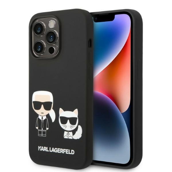 Karl Lagerfeld KLHMP14XSSKCK iPhone 14Pro Max 6,7&quot; hardcase czarny/black Liquid Silicone Karl & Choupette Magsafe