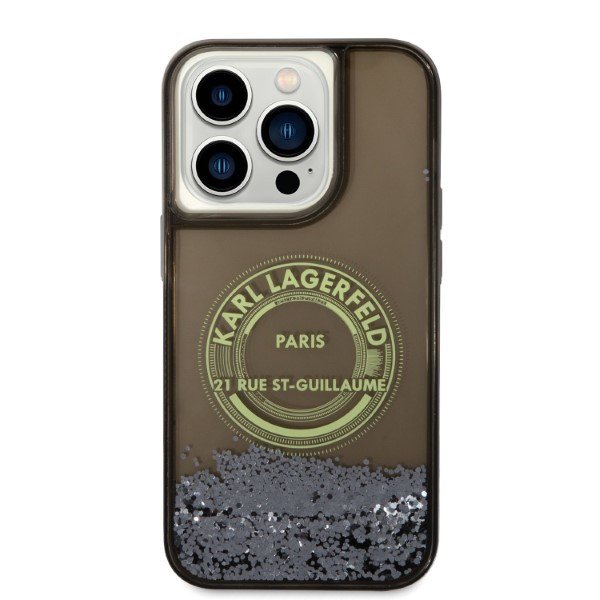 Karl Lagerfeld KLHCP14LLCRSGRK iPhone 14 Pro 6,1&quot; czarny/black hardcase Liquid Glitter RSG
