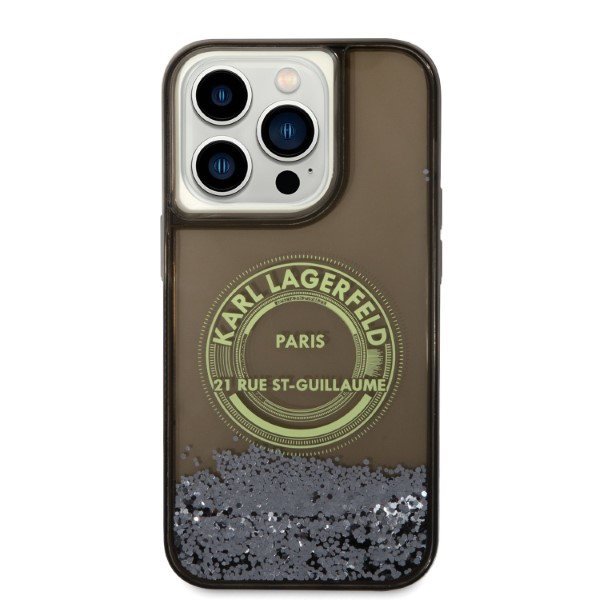 Karl Lagerfeld KLHCP14LLCRSGRK iPhone 14 Pro 6,1&quot; czarny/black hardcase Liquid Glitter RSG