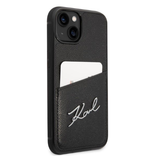 Karl Lagerfeld KLHCP14MCSSK iPhone 14 Plus / 15 Plus 6,7&quot; hardcase czarny/black Signature Logo Cardslot