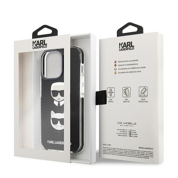 Karl Lagerfeld KLHCP13XTPE2TK iPhone 13 Pro Max 6,7&quot; hardcase czarny/black Karl&Choupette Head