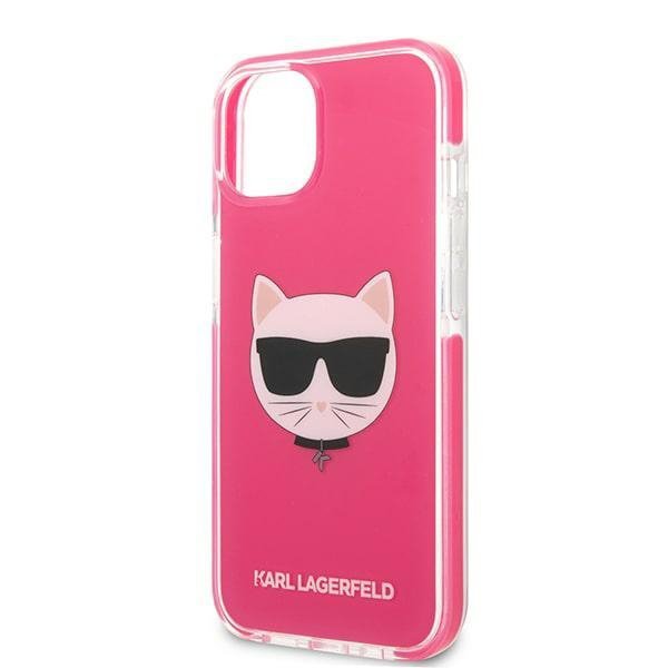 Karl Lagerfeld KLHCP13MTPECPI iPhone 13 / 14 / 15 6,1&quot; hardcase fuksja/fuschia Choupette Head