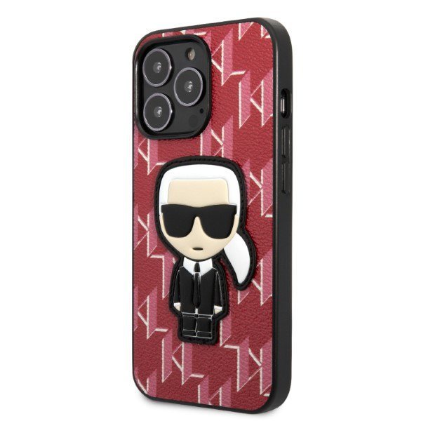 Karl Lagerfeld KLHCP13XPMNIKPI iPhone 13 Pro Max 6,7&quot; hardcase czerwony/red Monogram Ikonik Patch