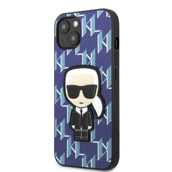 Karl Lagerfeld KLHCP13SPMNIKBL iPhone 13 mini 5,4&quot; hardcase niebieski/blue Monogram Ikonik Patch