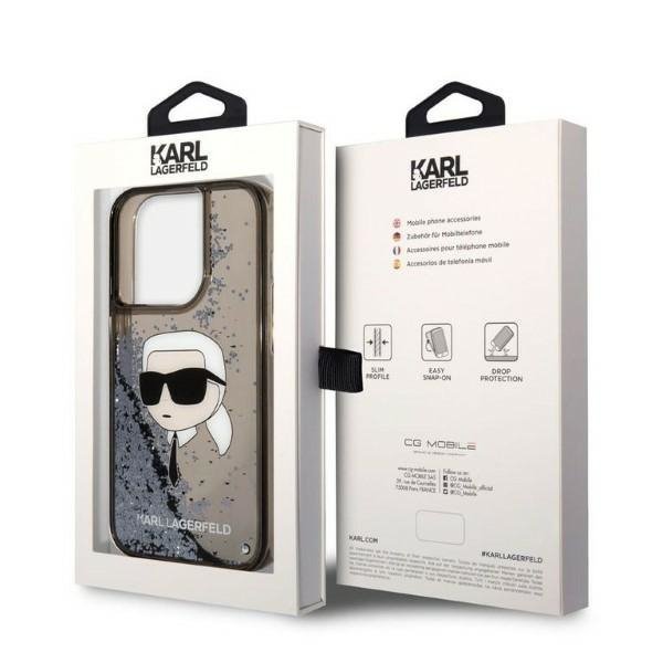 Karl Lagerfeld KLHCP14LLNKHCK iPhone 14 Pro 6,1&quot; czarny/black hardcase Glitter Karl Head