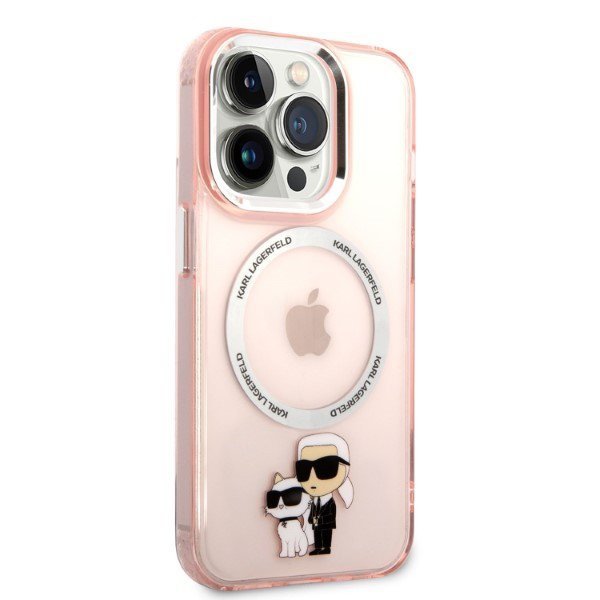 Karl Lagerfeld KLHMP14XHNKCIP iPhone 14 Pro Max 6,7&quot; hardcase różowy/pink Iconic Karl&Choupette Magsafe