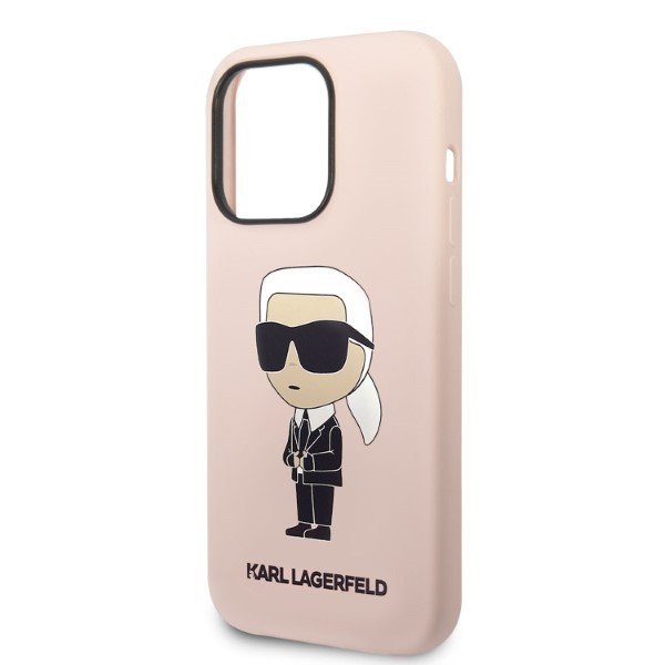 Karl Lagerfeld KLHMP14XSNIKBCP iPhone 14 Pro Max 6,7&quot; hardcase różowy/pink Silicone Ikonik Magsafe