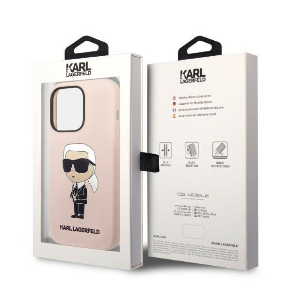 Karl Lagerfeld KLHMP14XSNIKBCP iPhone 14 Pro Max 6,7&quot; hardcase różowy/pink Silicone Ikonik Magsafe