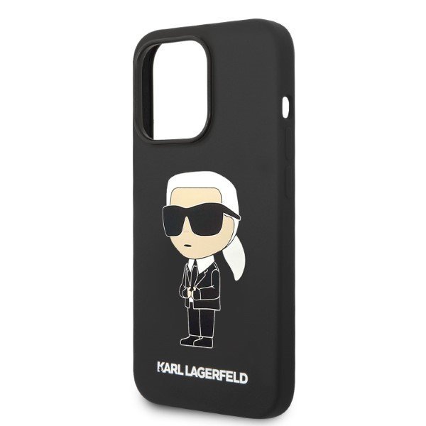 Karl Lagerfeld KLHMP14LSNIKBCK iPhone 14 Pro 6,1&quot; hardcase czarny/black Silicone Ikonik Magsafe