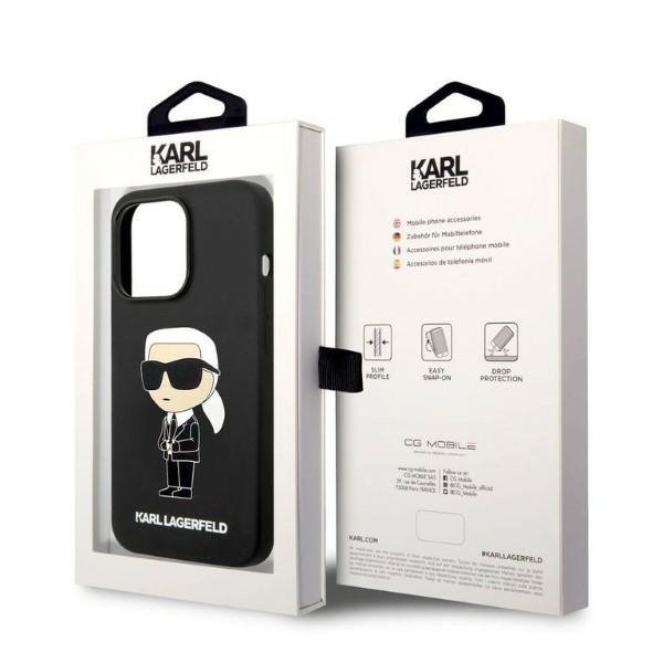 Karl Lagerfeld KLHCP14LSNIKBCK iPhone 14 Pro 6,1&quot; hardcase czarny/black Silicone Ikonik