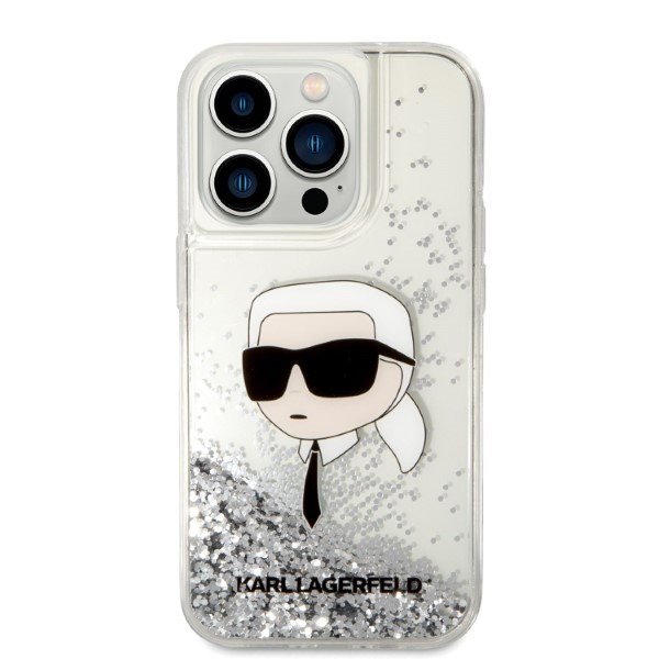 Karl Lagerfeld KLHCP14XLNKHCH iPhone 14 Pro Max 6,7&quot; srebrny/silver hardcase Glitter Karl Head