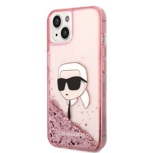 Karl Lagerfeld KLHCP14SLNKHCP iPhone 14 / 15 / 13 6,1&quot; różowy/pink hardcase Glitter Karl Head