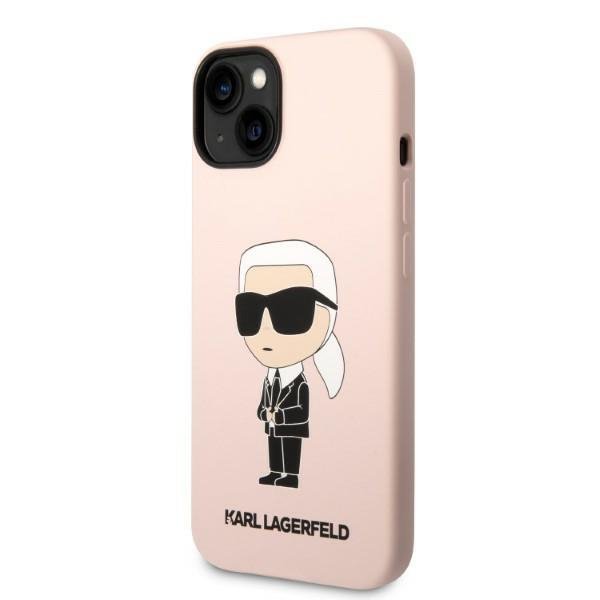 Karl Lagerfeld KLHCP14SSNIKBCP iPhone 14 / 15 / 13 6,1&quot; hardcase różowy/pink Silicone Ikonik