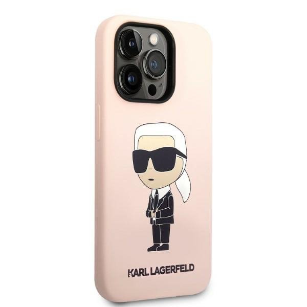 Karl Lagerfeld KLHCP14LSNIKBCP iPhone 14 Pro 6,1&quot; hardcase różowy/pink Silicone Ikonik