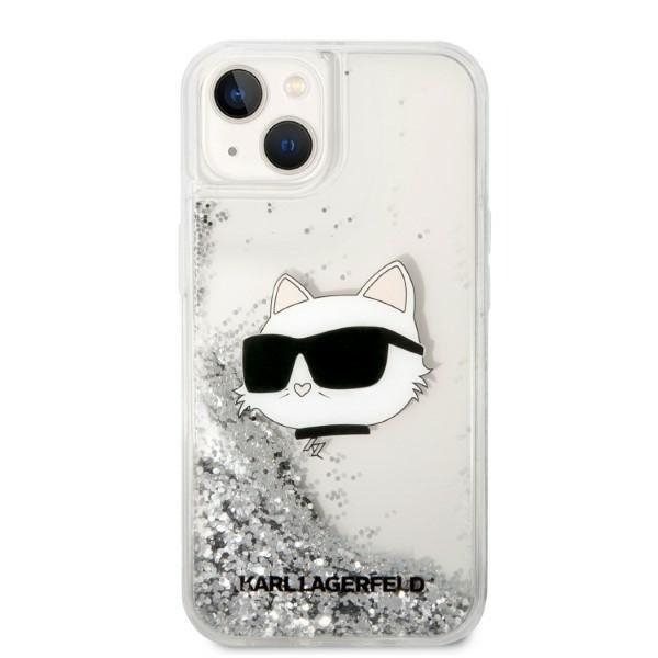 Karl Lagerfeld KLHCP14MLNCHCS iPhone 14 Plus / 15 Plus 6,7&quot; srebrny/silver hardcase Glitter Choupette Head