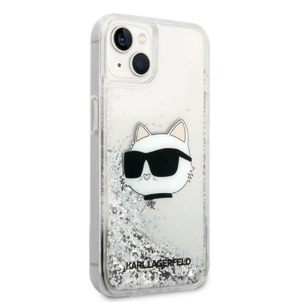 Karl Lagerfeld KLHCP14MLNCHCS iPhone 14 Plus / 15 Plus 6,7&quot; srebrny/silver hardcase Glitter Choupette Head