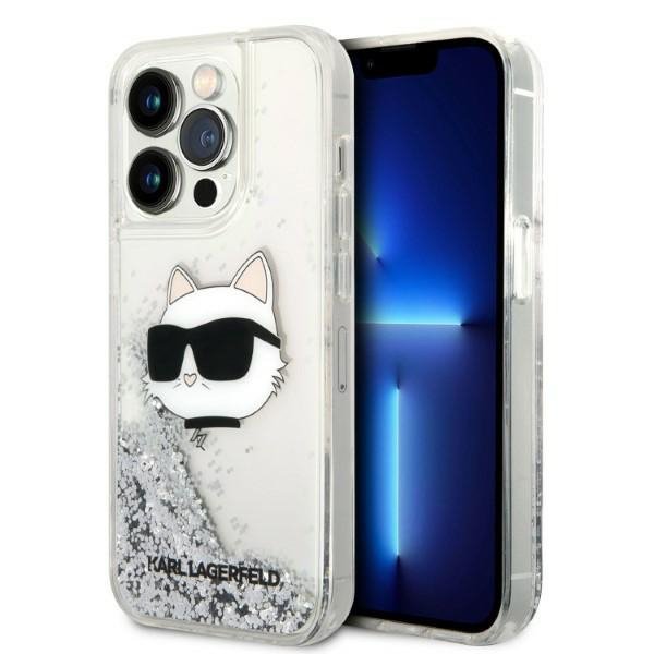 Karl Lagerfeld KLHCP14XLNCHCS iPhone 14 Pro Max 6,7&quot; srebrny/silver hardcase Glitter Choupette Head