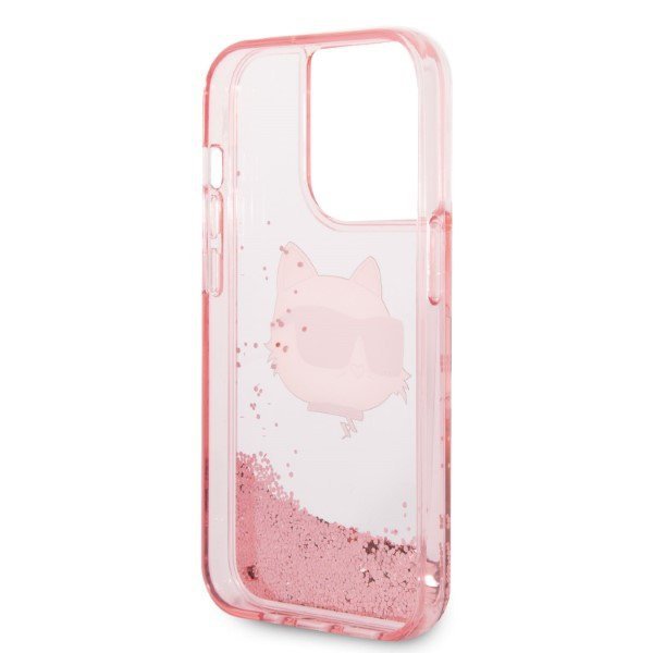 Karl Lagerfeld KLHCP14LLNCHCP iPhone 14 Pro 6,1&quot; różowy/pink hardcase Glitter Choupette Head