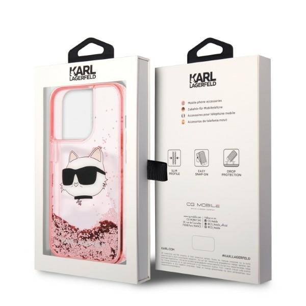 Karl Lagerfeld KLHCP14XLNCHCP iPhone 14 Pro Max 6,7&quot; różowy/pink hardcase Glitter Choupette Head