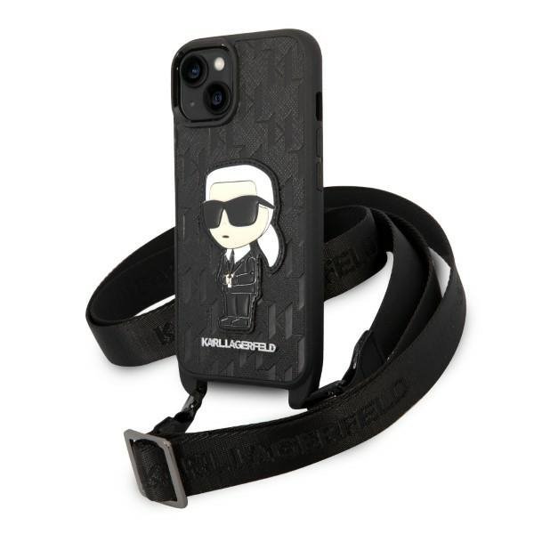 Karl Lagerfeld KLHCP14MSTKMK iPhone 14 Plus / 15 Plus 6,7&quot; czarny/black hardcase Monogram Ikonik Patch
