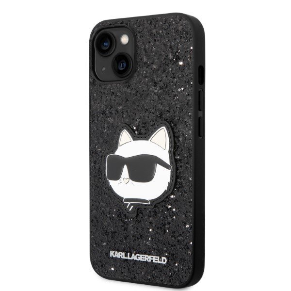 Karl Lagerfeld KLHCP14MG2CPK iPhone 14 Plus / 15 Plus 6,7&quot; czarny/black hardcase Glitter Choupette Patch