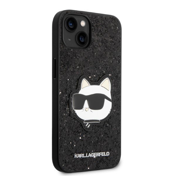Karl Lagerfeld KLHCP14MG2CPK iPhone 14 Plus / 15 Plus 6,7&quot; czarny/black hardcase Glitter Choupette Patch