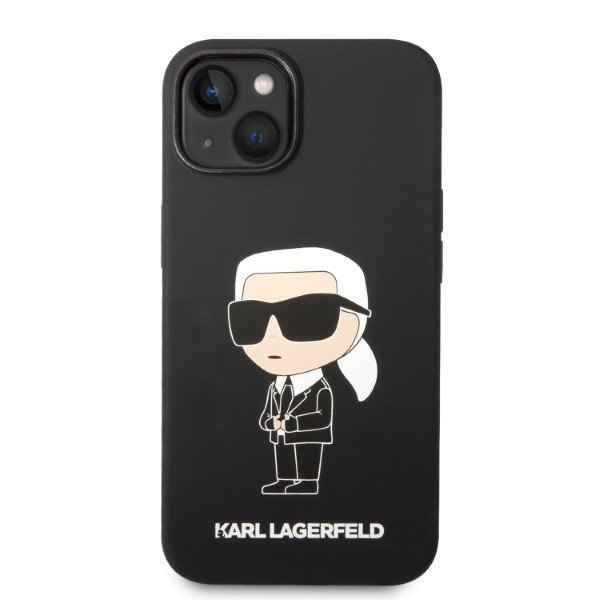 Karl Lagerfeld KLHMP14SSNIKBCK iPhone 14 / 15 / 13 6,1&quot; hardcase czarny/black Silicone Ikonik Magsafe
