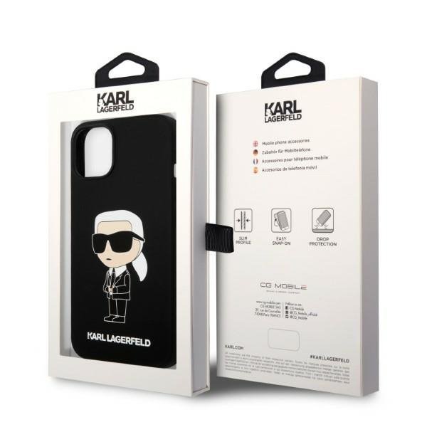 Karl Lagerfeld KLHMP14MSNIKBCK iPhone 14 Plus / 15 Plus 6,7&quot; hardcase czarny/black Silicone Ikonik Magsafe