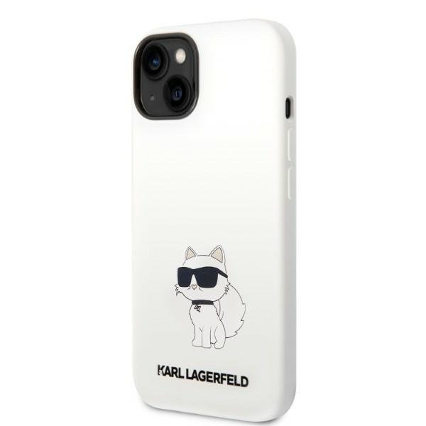Karl Lagerfeld KLHMP14SSNCHBCH iPhone 14 / 15 / 13 6,1&quot; hardcase biały/white Silicone Choupette MagSafe