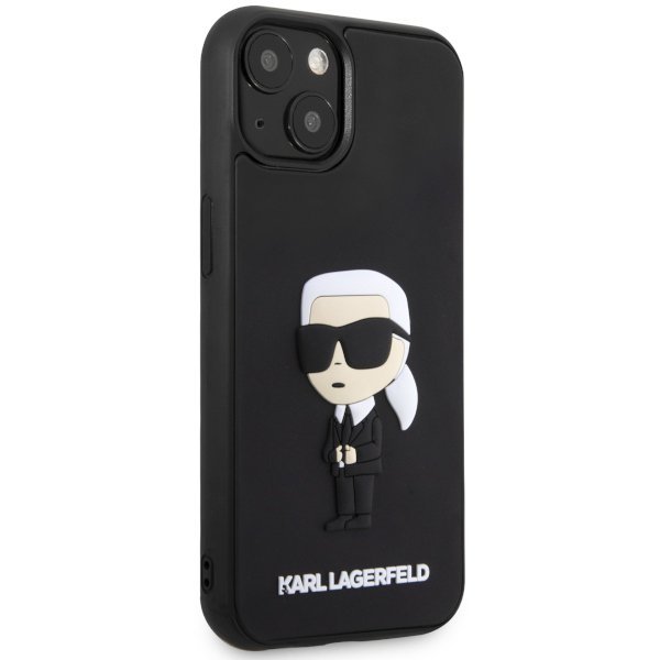 Karl Lagerfeld KLHCP14S3DRKINK iPhone 14 / 15 / 13 6.1&quot; czarny/black hardcase Rubber Ikonik 3D