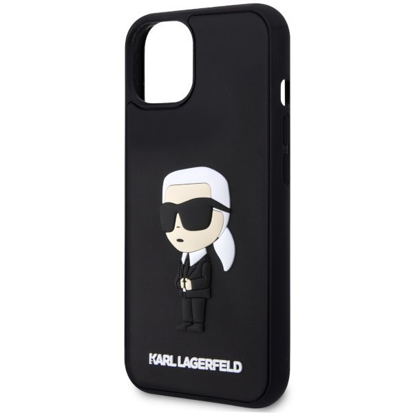Karl Lagerfeld KLHCP14M3DRKINK iPhone 14Plus / 15 Plus 6.7&quot; czarny/black hardcase Rubber Ikonik 3D
