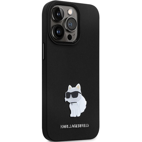 Karl Lagerfeld KLHCP14LSMHCNPK iPhone 14 Pro 6.1&quot; czarny/black hardcase Silicone C Metal Pin