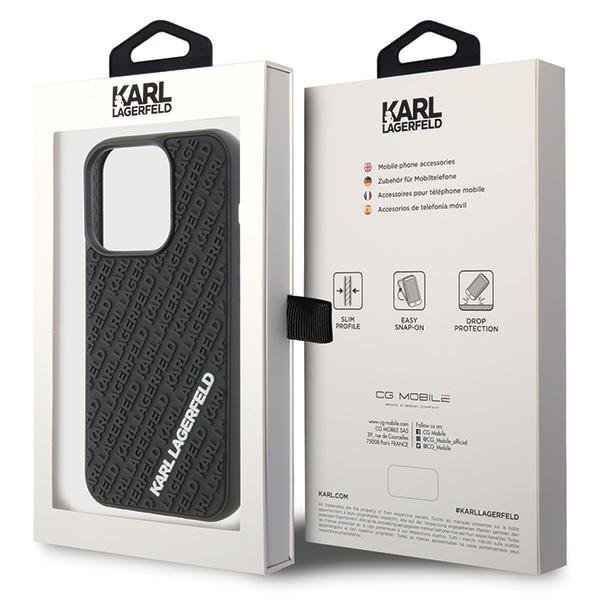 Karl Lagerfeld KLHCP15L3DMKRLK iPhone 15 Pro 6.1&quot; czarny/black hardcase 3D Rubber Multi Logo